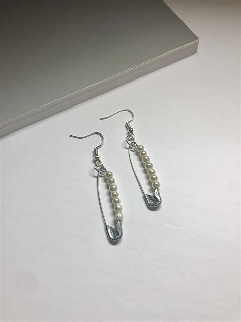 safety pin earrings etsy.